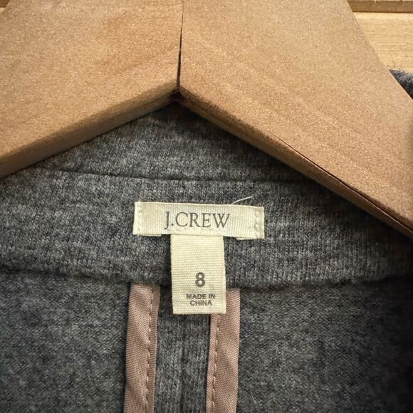J Crew Size 8 Heather Gray Thandie Double Breasted Wool Blazer Jacket - Picture 11 of 13